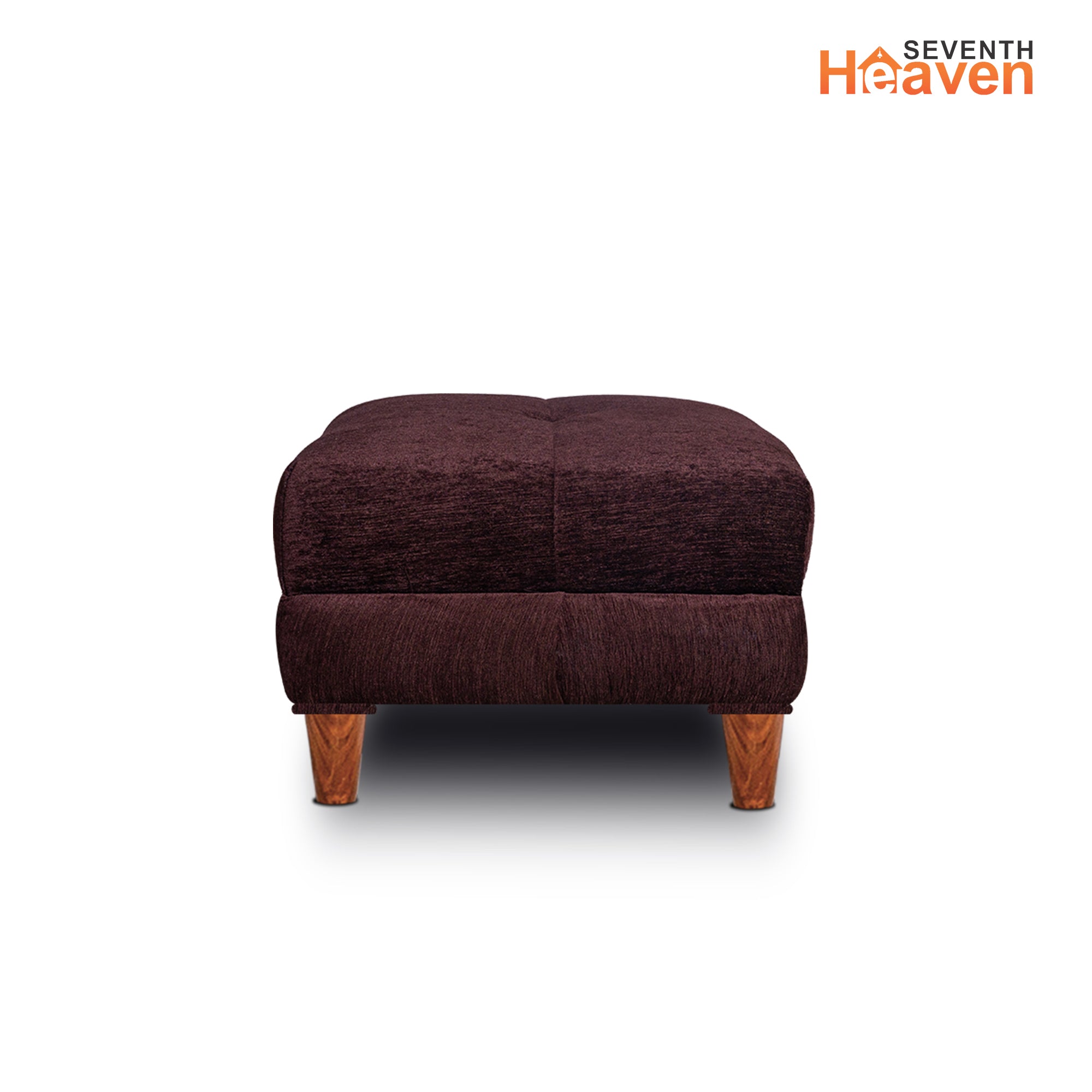 Seventh Heaven Milan 4 Seater Sofa with Ottoman, Chenille Molfino Fabric: 3 Year Warranty Fabric 4 Seater Sofa  (Finish Color - Brown, DIY(Do-It-Yourself))