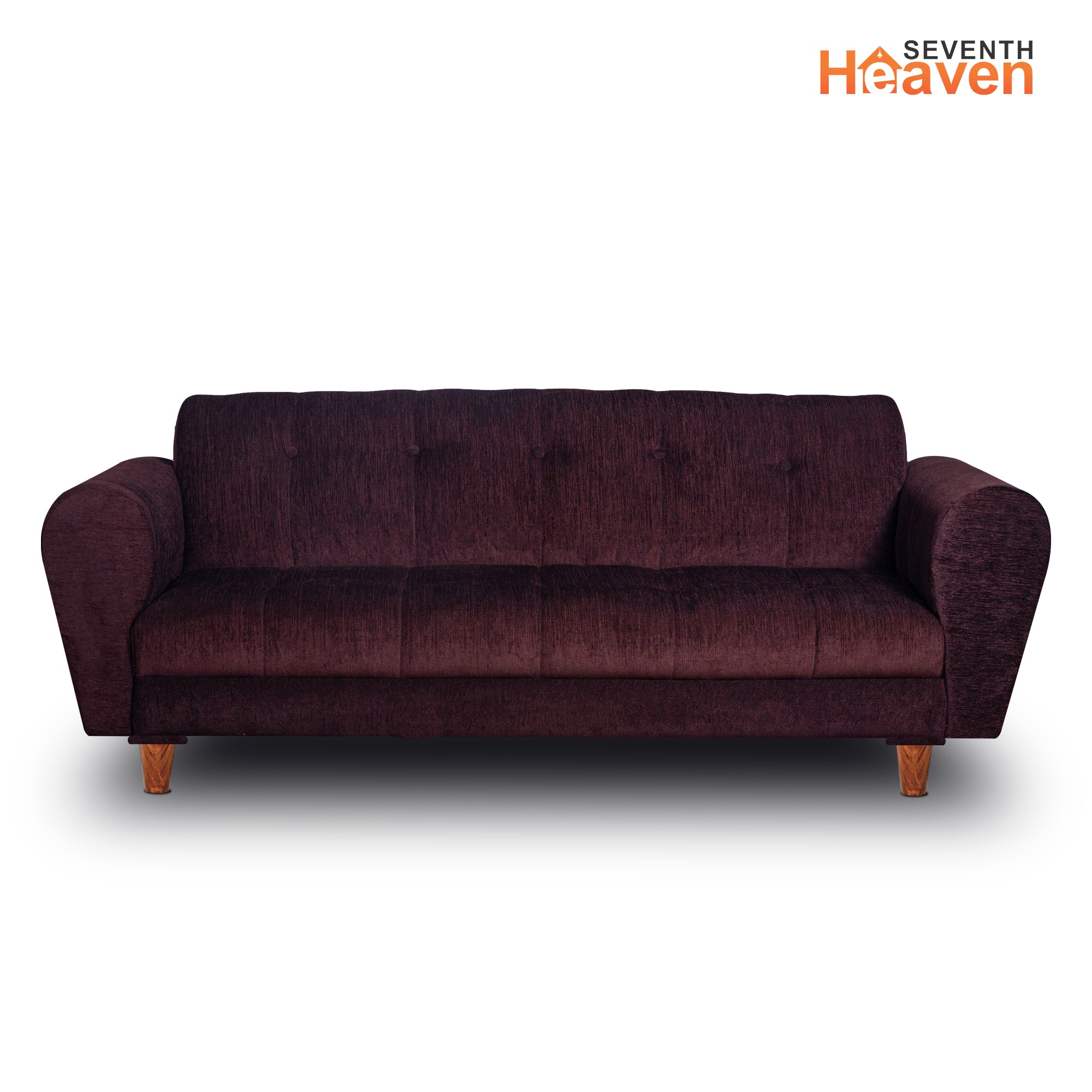 Milan 4 Seater with Ottoman- ( Premium Molfino Fabric- Brown )