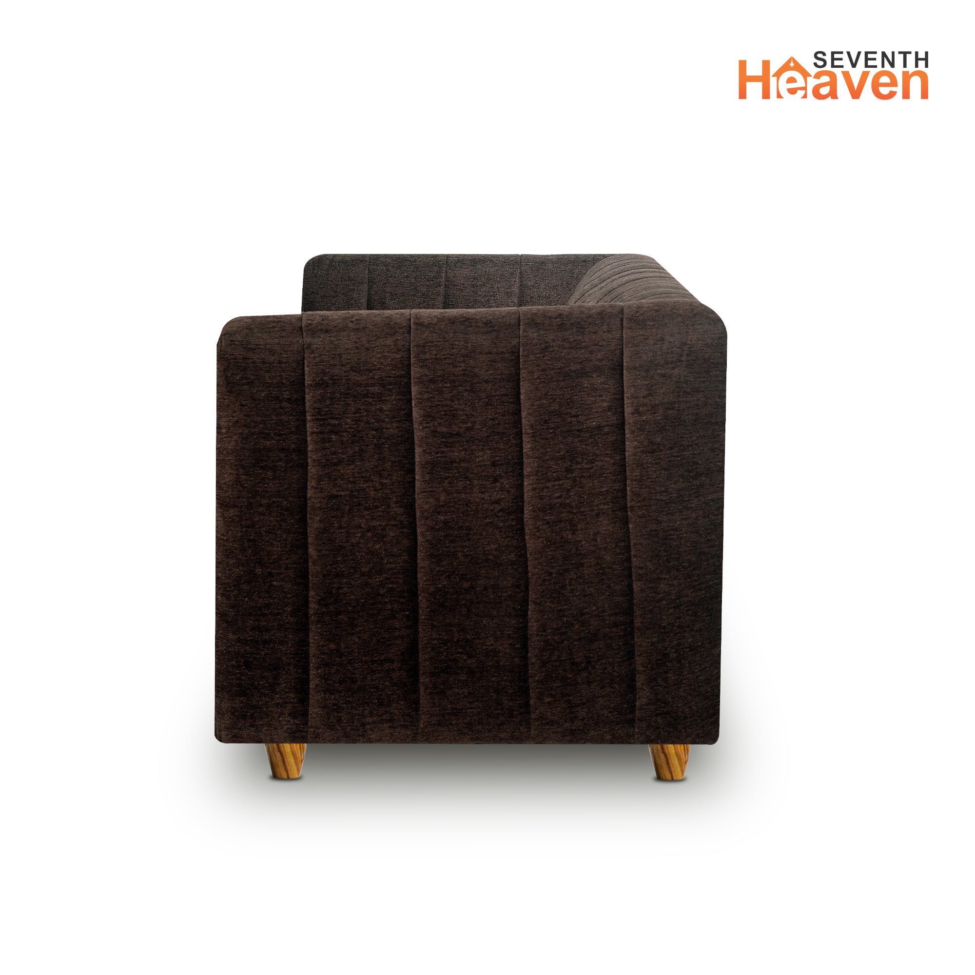 Tokyo 3 Seater Sofa - ( Premium Molfino Fabric- Brown )