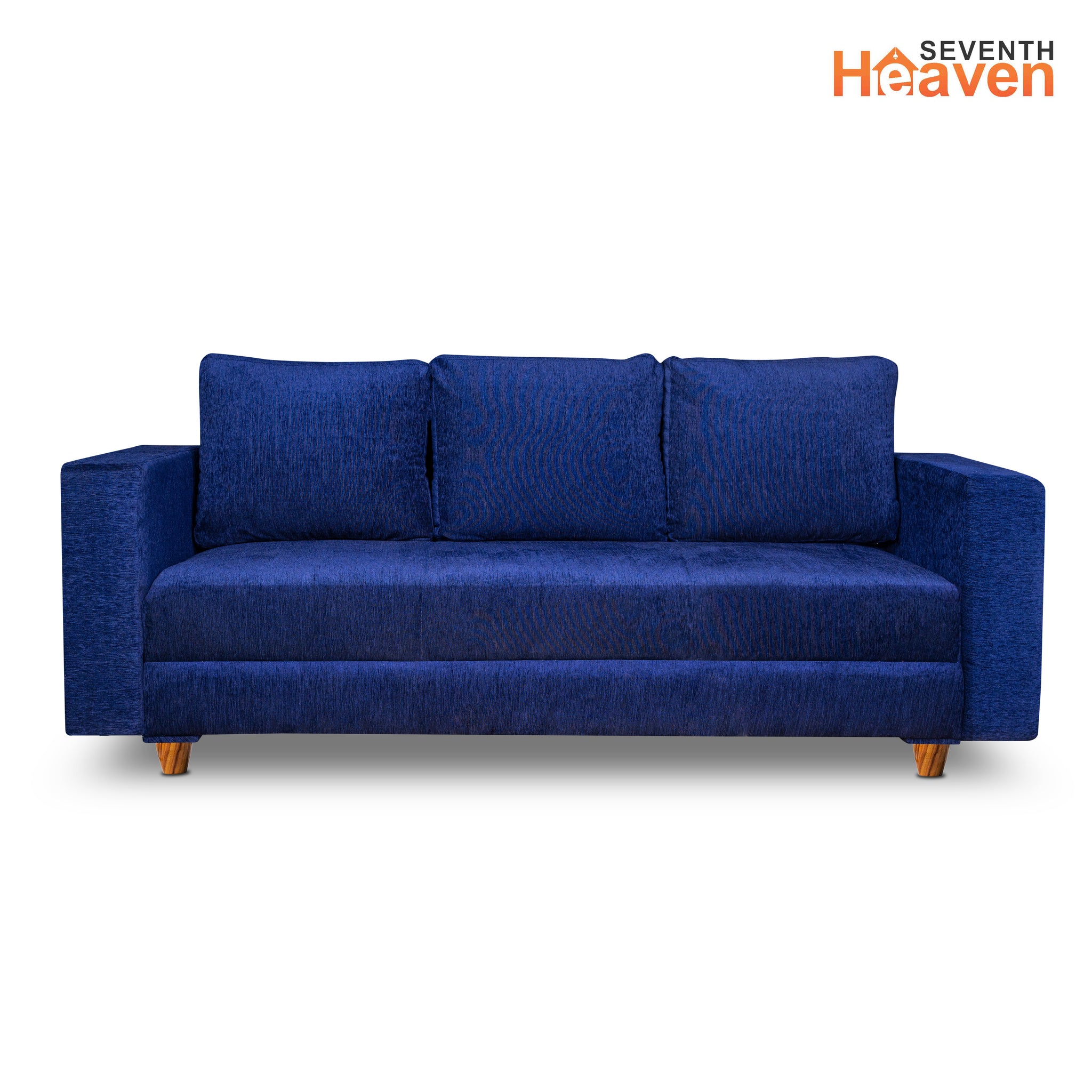 Rio 5 Seater Sofa- (3+1+1) ( Premium Molfino Fabric- Blue )