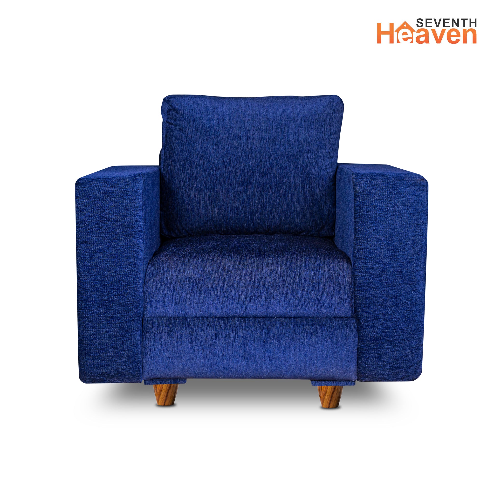 Rio 5 Seater Sofa- (3+1+1) ( Premium Molfino Fabric- Blue )