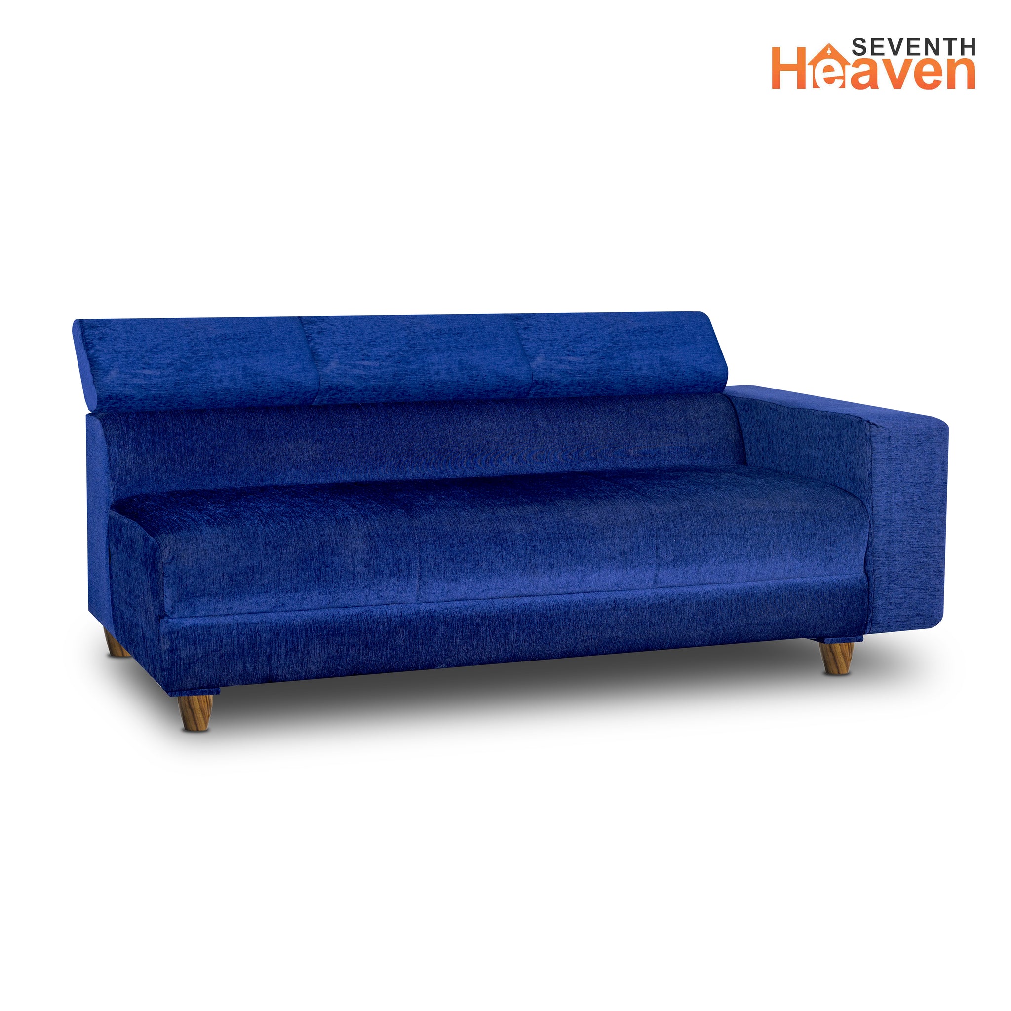 Berlin 6 Seater Sofa Left Corner- ( Premium Molfino Fabric- Blue )
