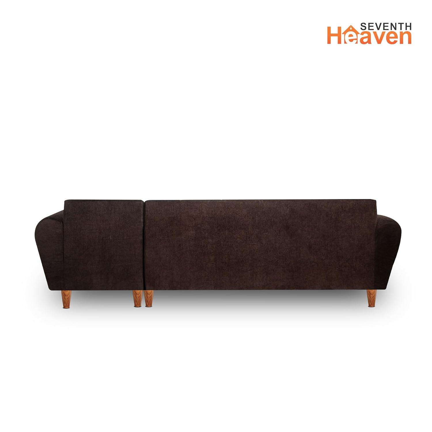 Seventh Heaven Milan 6 Seater Right corner Sofa, Extra Spacious, Chenille Molfino Fabric: 2 Year Warranty Fabric 6 Seater Sofa  (Finish Color - Brown, DIY(Do-It-Yourself)