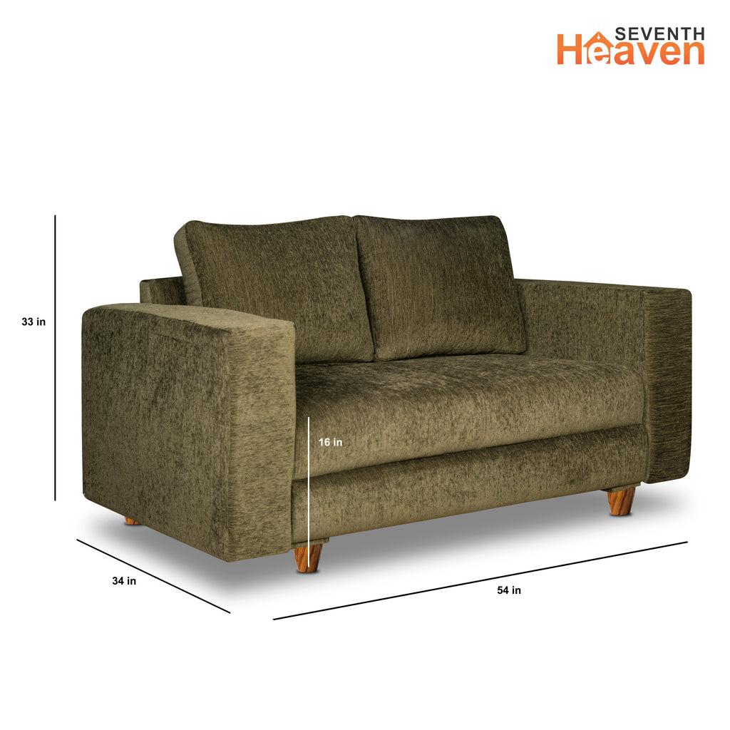 Rio 5 Seater Sofa- (3+2) ( Premium Molfino Fabric- Green )