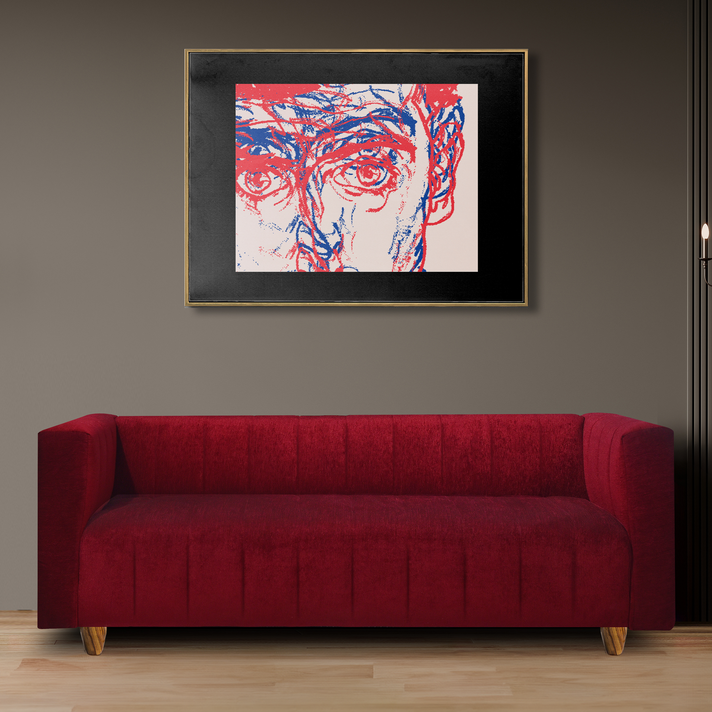 Tokyo 3 Seater Sofa - ( Premium Molfino Fabric- Maroon )