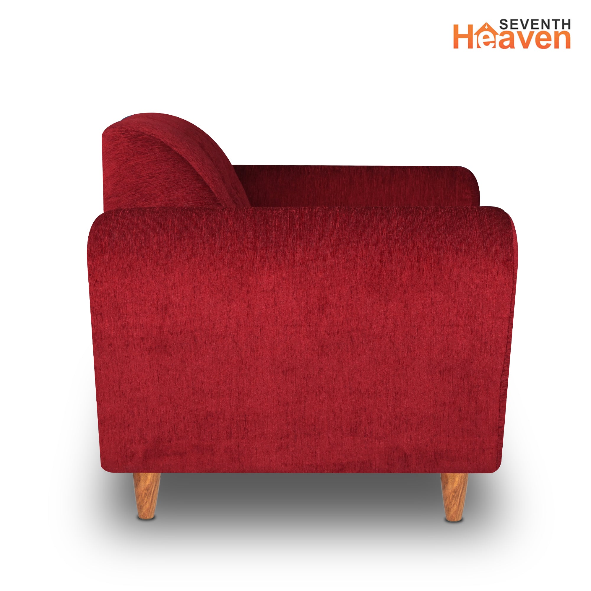 Milan (3+1+1) Seater Sofa - ( Premium Molfino Fabric- Maroon )