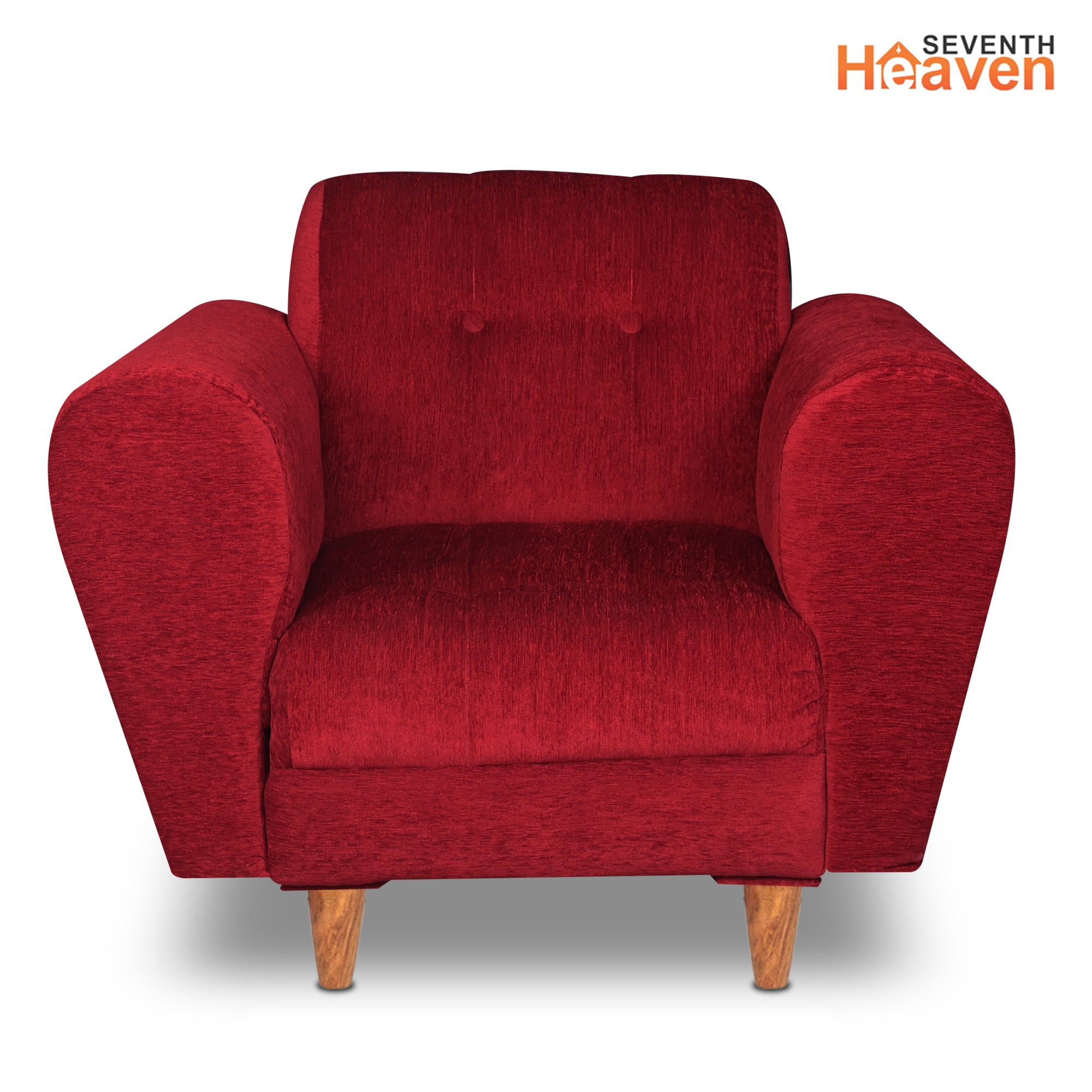 Milan (3+1+1) Seater Sofa - ( Premium Molfino Fabric- Maroon )