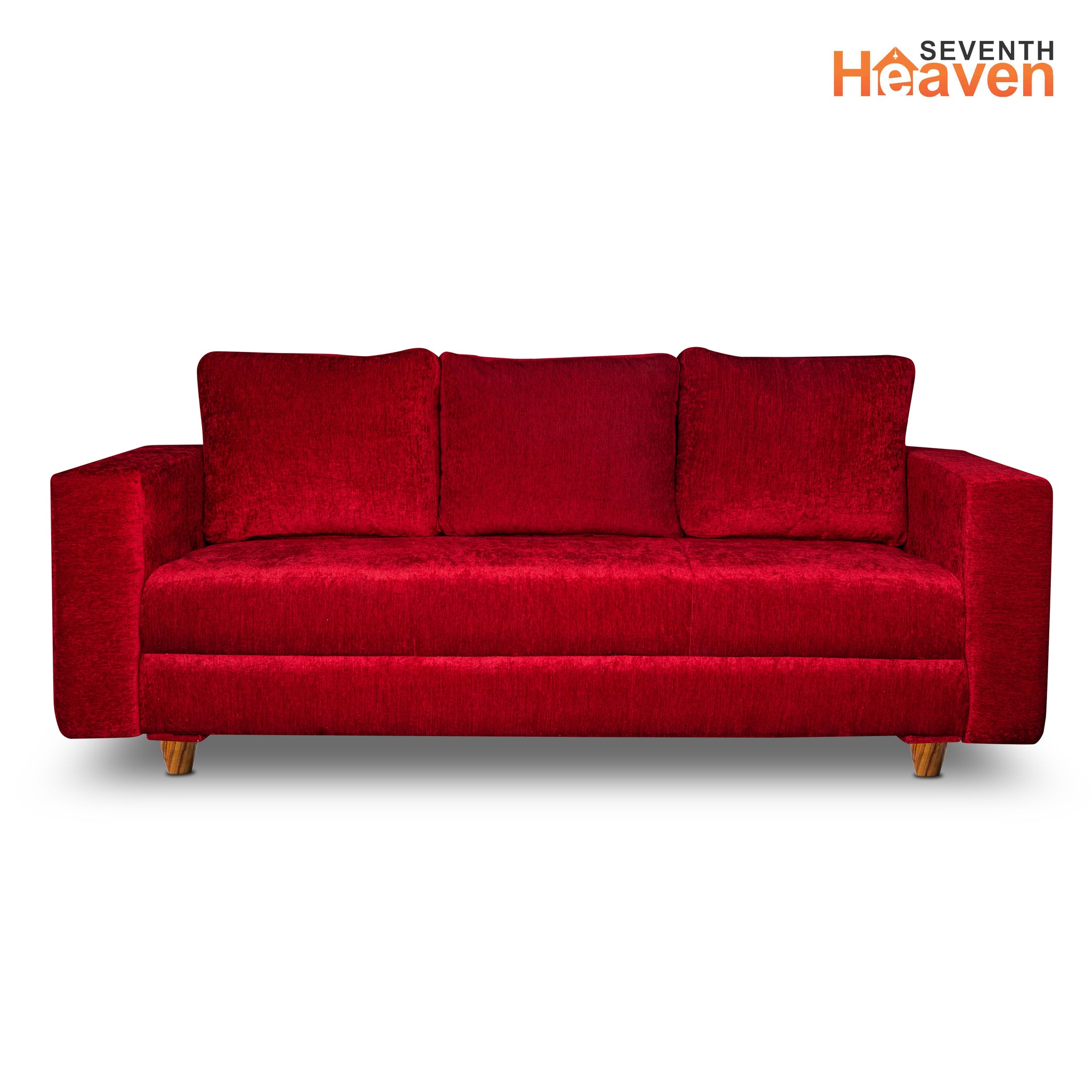 Rio 5 Seater Sofa- (3+1+1) ( Premium Molfino Fabric- Maroon )