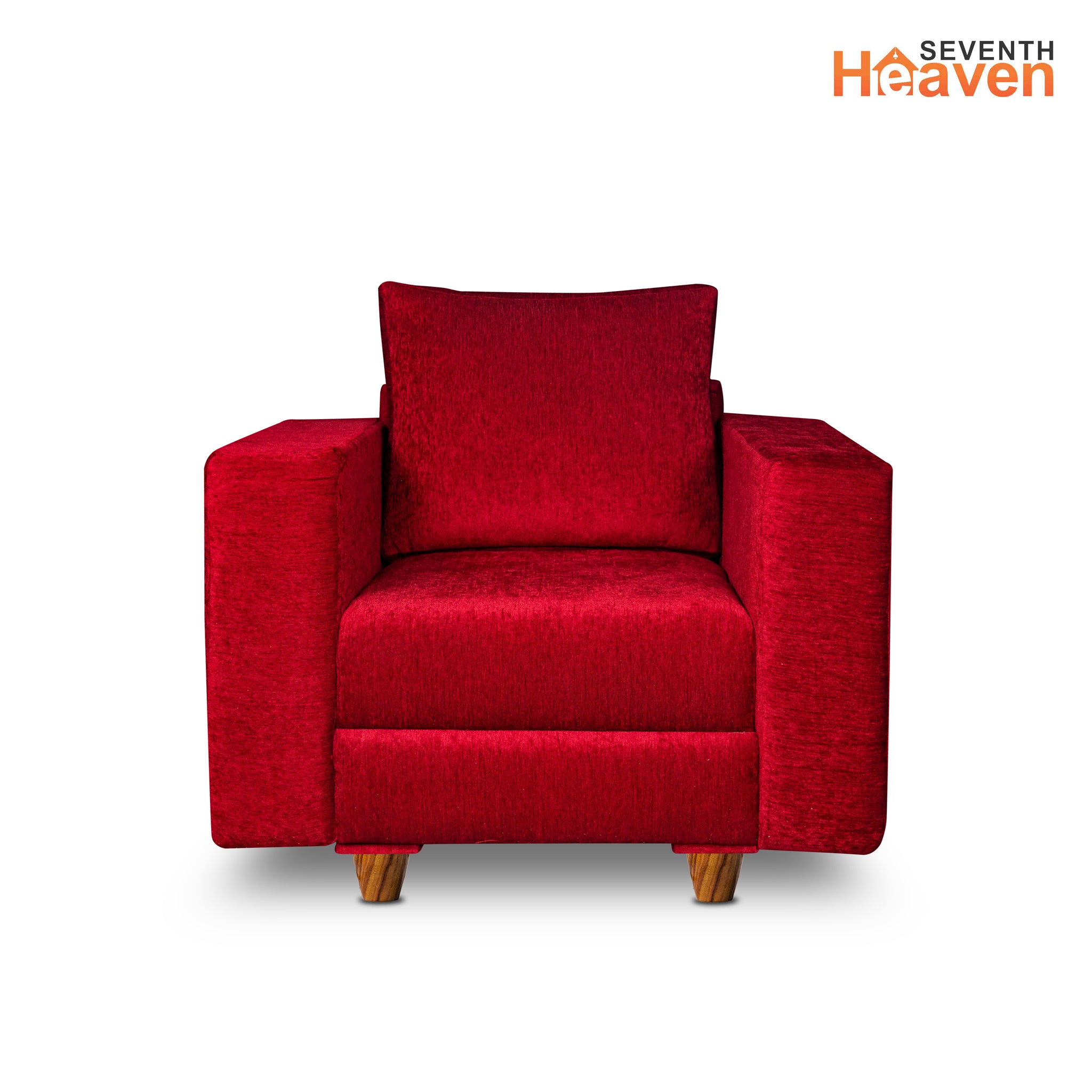 Rio 5 Seater Sofa- (3+1+1) ( Premium Molfino Fabric- Maroon )