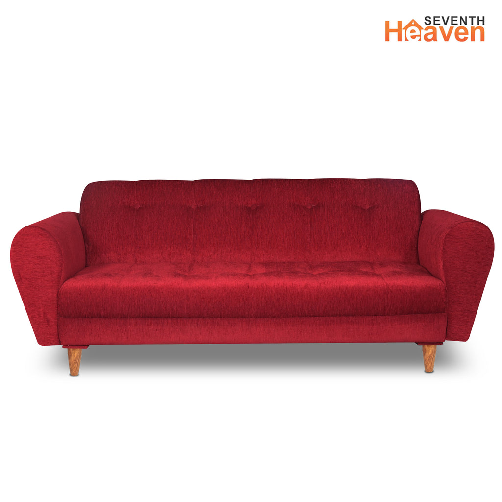 Milan (3+1+1) Seater Sofa - ( Premium Molfino Fabric- Maroon )
