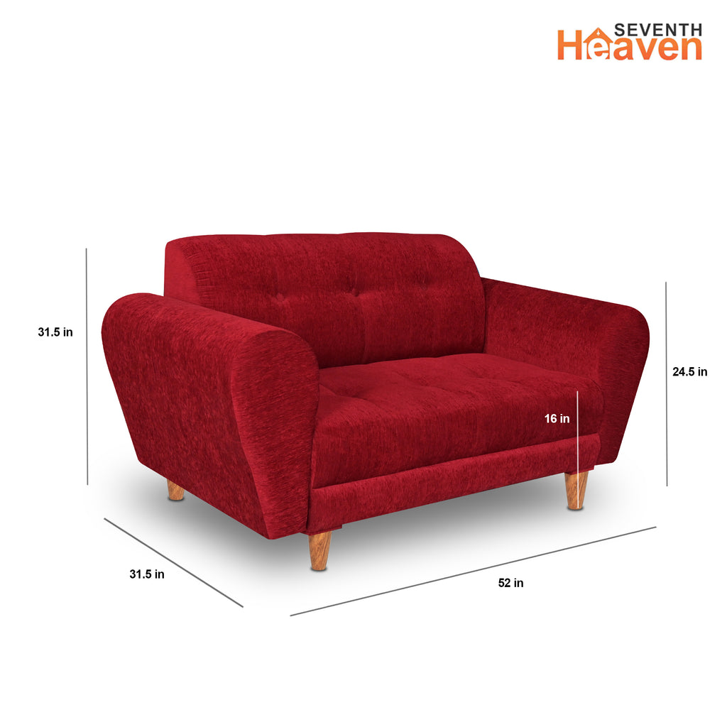 Milan (3+2) Seater Sofa - ( Premium Molfino Fabric- Maroon )