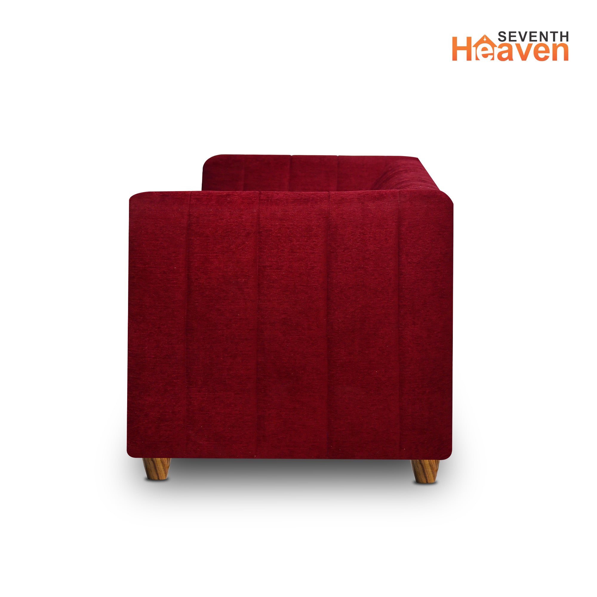 Tokyo 3 Seater Sofa - ( Premium Molfino Fabric- Maroon )