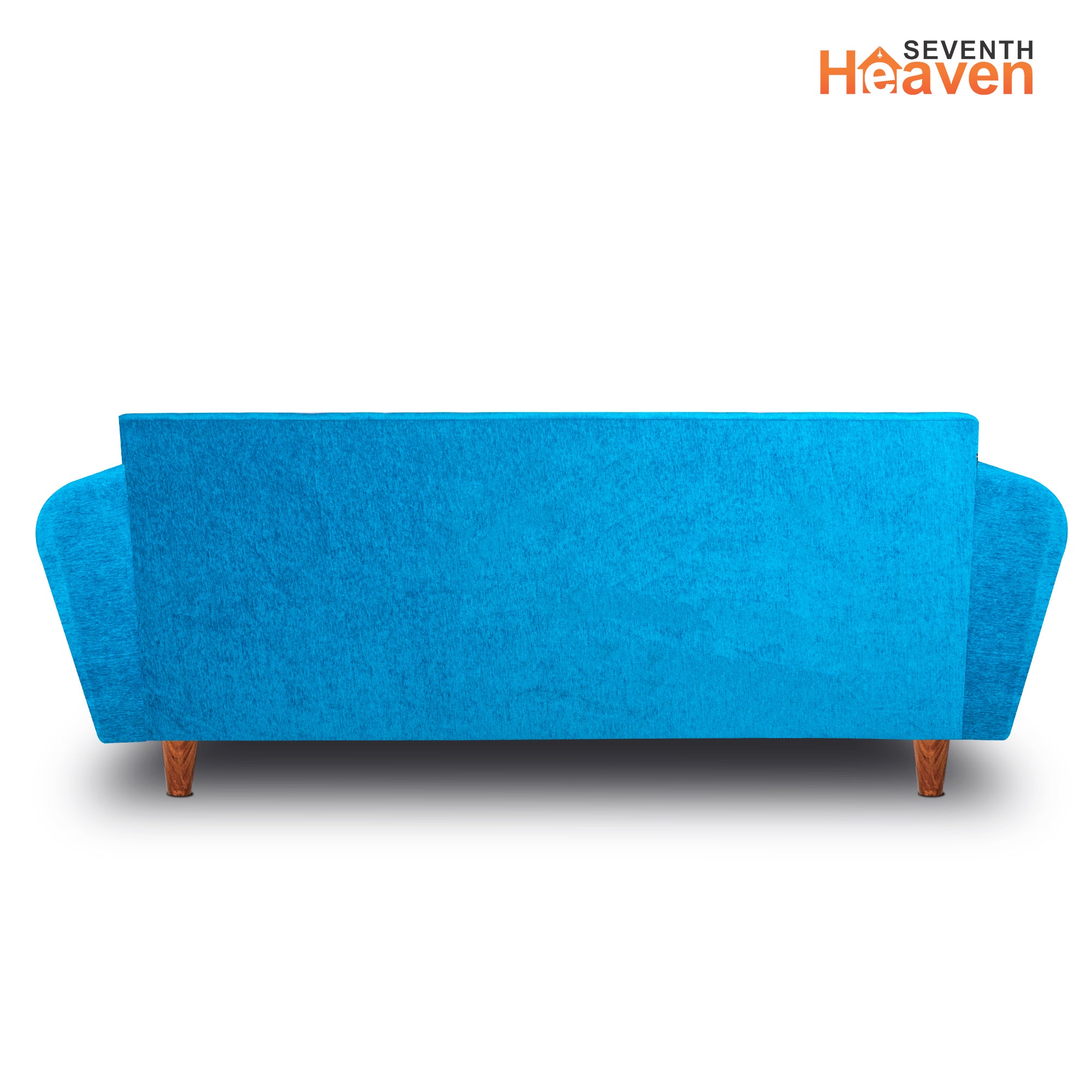 Milan 4 Seater with Ottoman- ( Premium Molfino Fabric- Sky Blue )