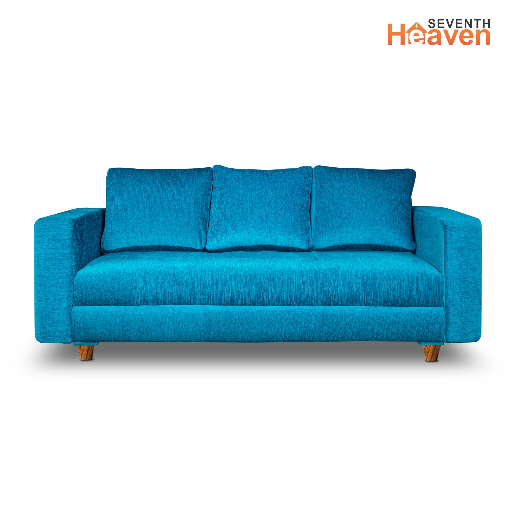 Rio 5 Seater Sofa- (3+1+1) ( Premium Molfino Fabric- Sky Blue )