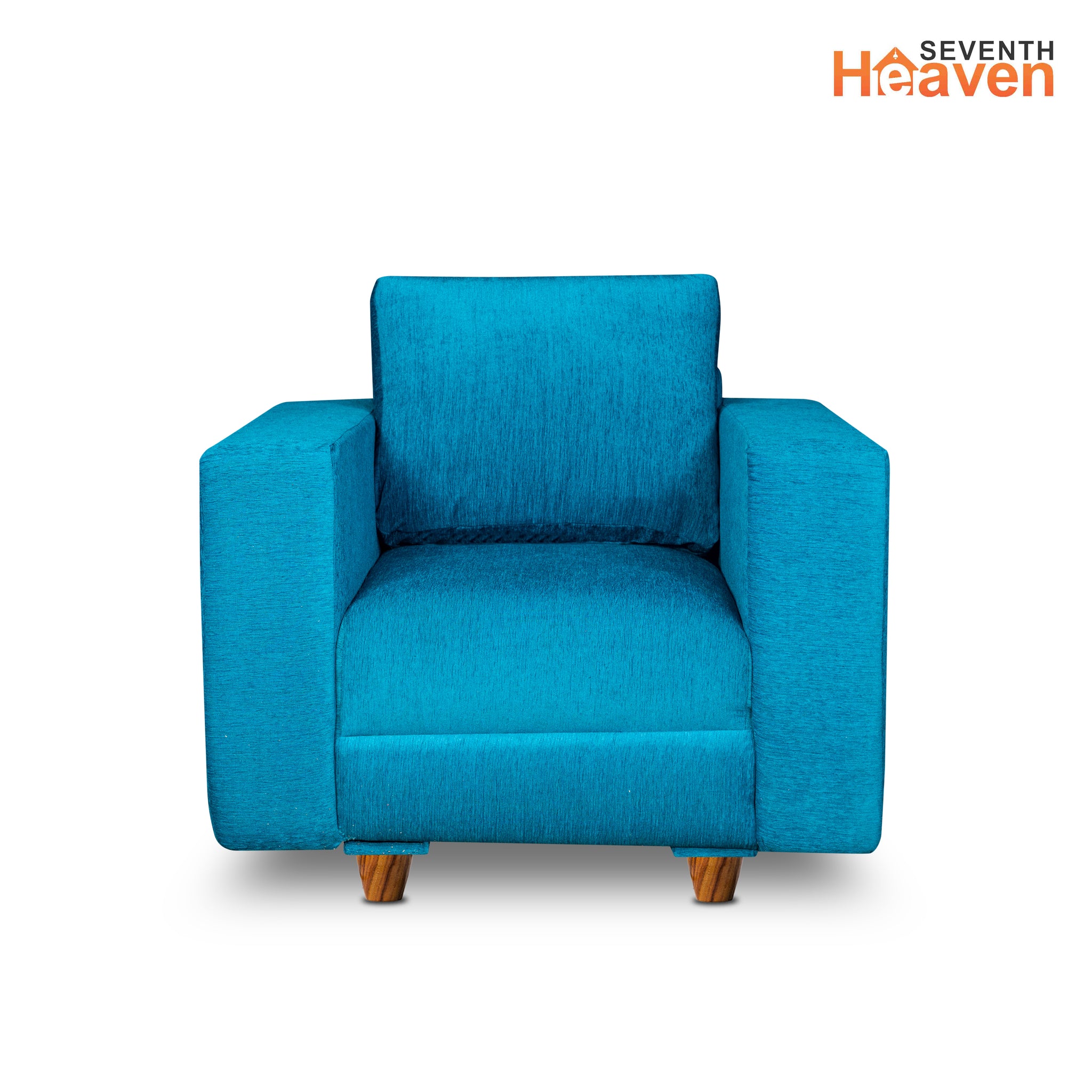 Rio 5 Seater Sofa- (3+1+1) ( Premium Molfino Fabric- Sky Blue )