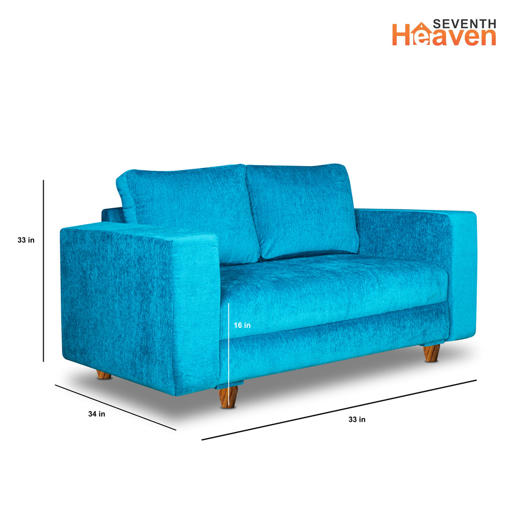 Rio 5 Seater Sofa- (3+2) ( Premium Molfino Fabric- Sky Blue )