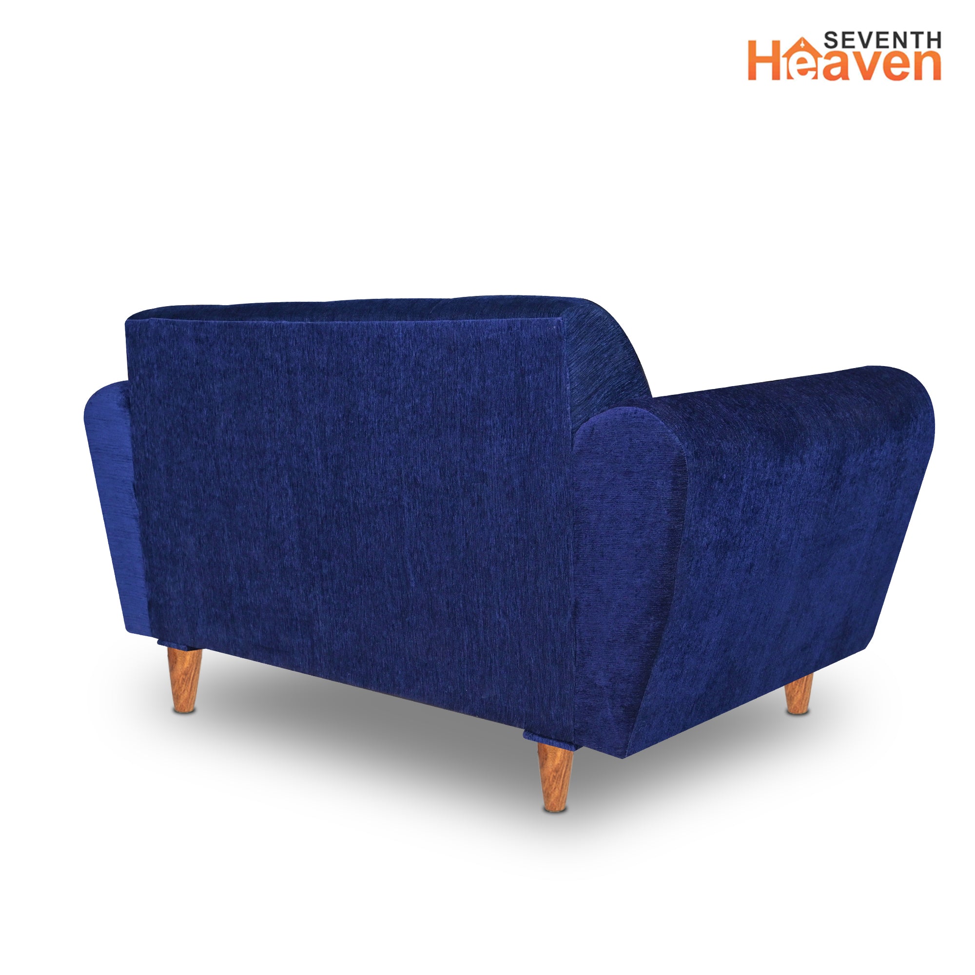 Milan 5 Seater Sofa Set, Chenille Molfino Fabric (Finish Color - Blue, Style - 3 + 2)