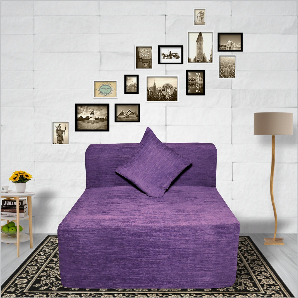 Seventh Heaven Purple 3 × 6 Sofa cum Bed