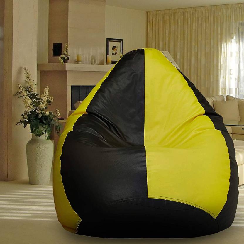 Yellow and Black Bean Bag