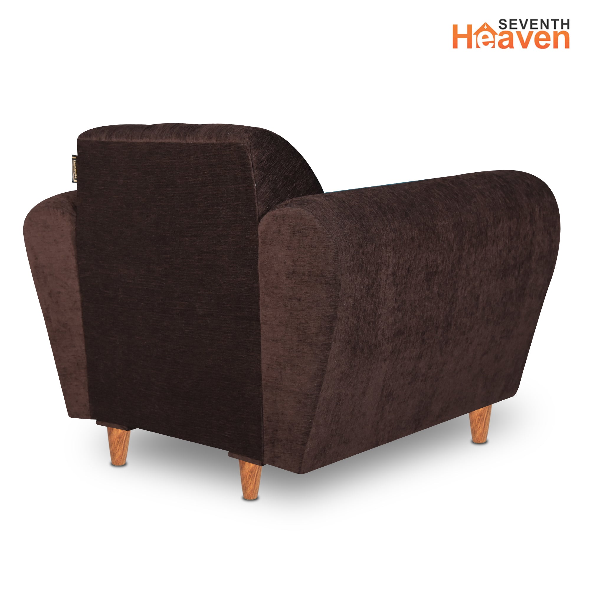 Milan 5 Seater Sofa Set, Chenille Molfino Fabric (Finish Color - Brown, Style - 3 + 1 +1)