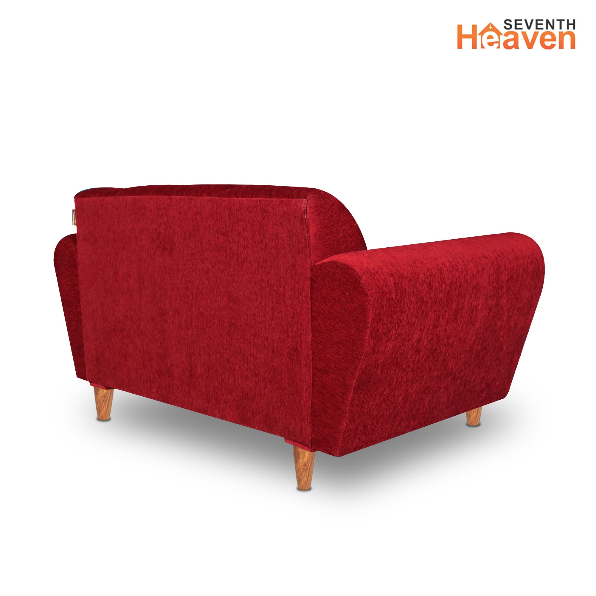 Milan 5 Seater Sofa Set, Chenille Molfino Fabric (Finish Color - Maroon, Style - 3 + 2)